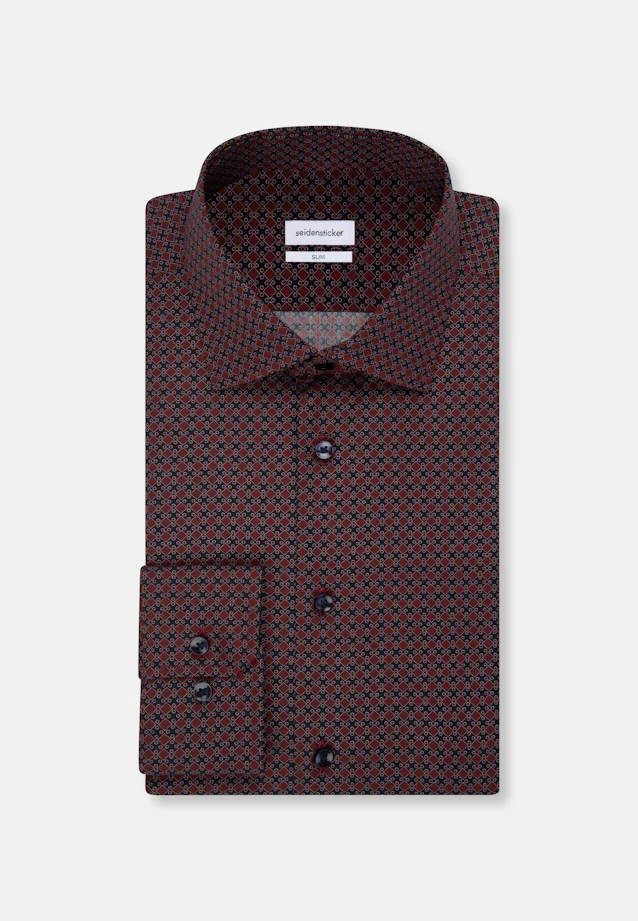 Slim Business Hemd Druck in Rot |  Seidensticker Onlineshop