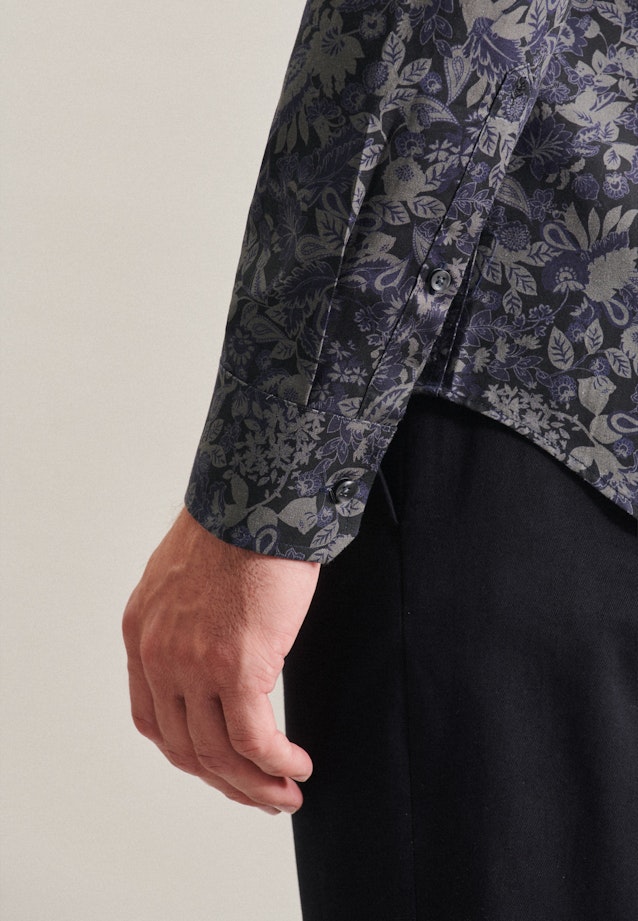 Slim Business Hemd Floral in Grau |  Seidensticker Onlineshop