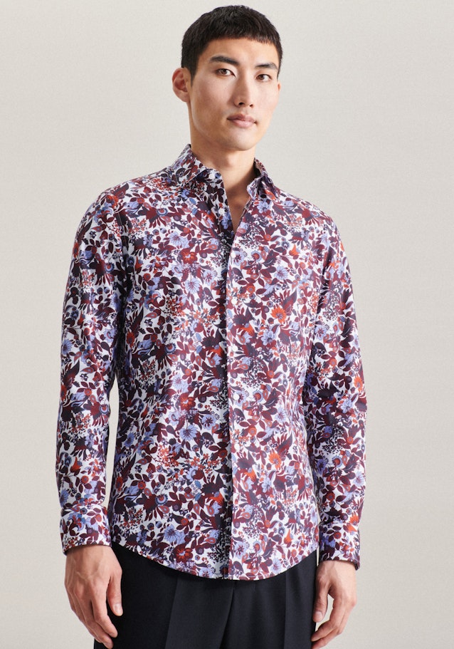 Slim Business Hemd Floral in Rot | Seidensticker Onlineshop