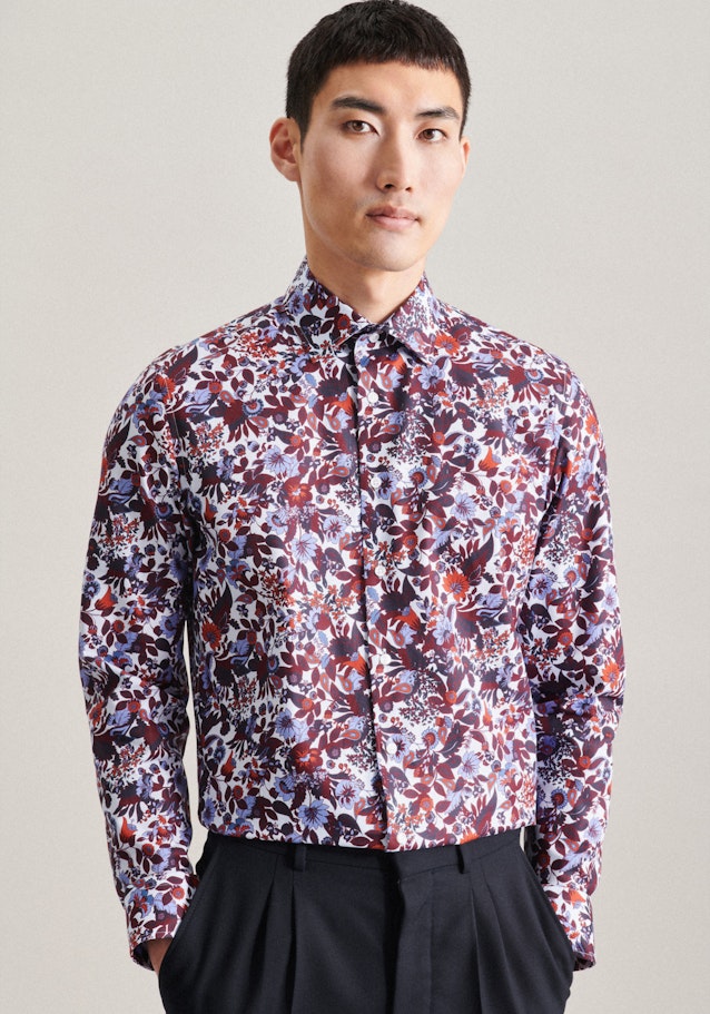 Slim Business Hemd Floral in Rot | Seidensticker Onlineshop