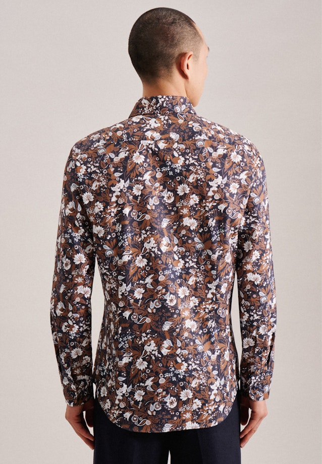 Slim Business Hemd Floral in Braun |  Seidensticker Onlineshop