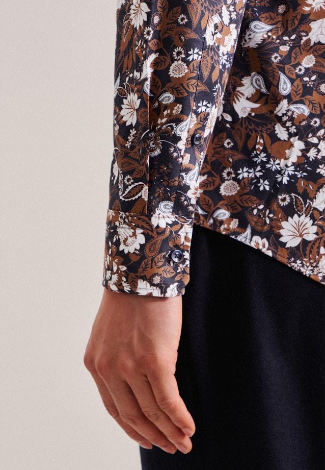 Slim Business Hemd Floral in Braun |  Seidensticker Onlineshop