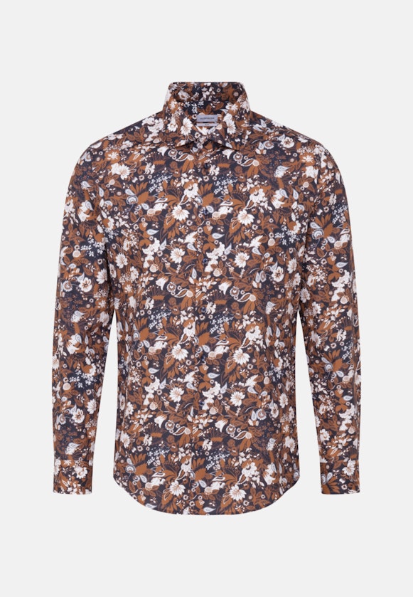Slim Business Hemd Floral in Braun |  Seidensticker Onlineshop