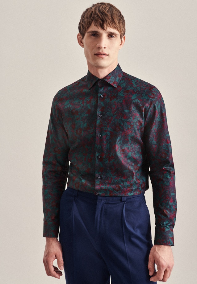 Slim Chemise d'affaires Floral in Vert |  Seidensticker Onlineshop