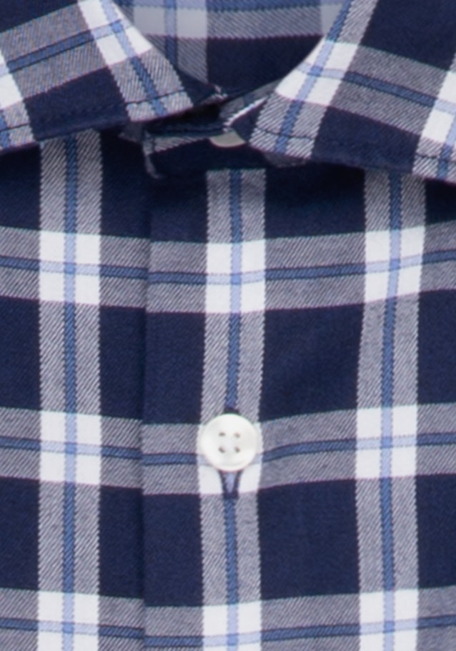 Shaped Business Shirt Check in Dark Blue | Seidensticker Onlineshop