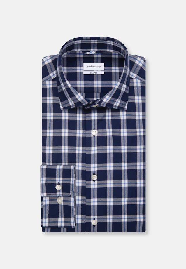 Shaped Business shirt Check in Dark Blue |  Seidensticker Onlineshop