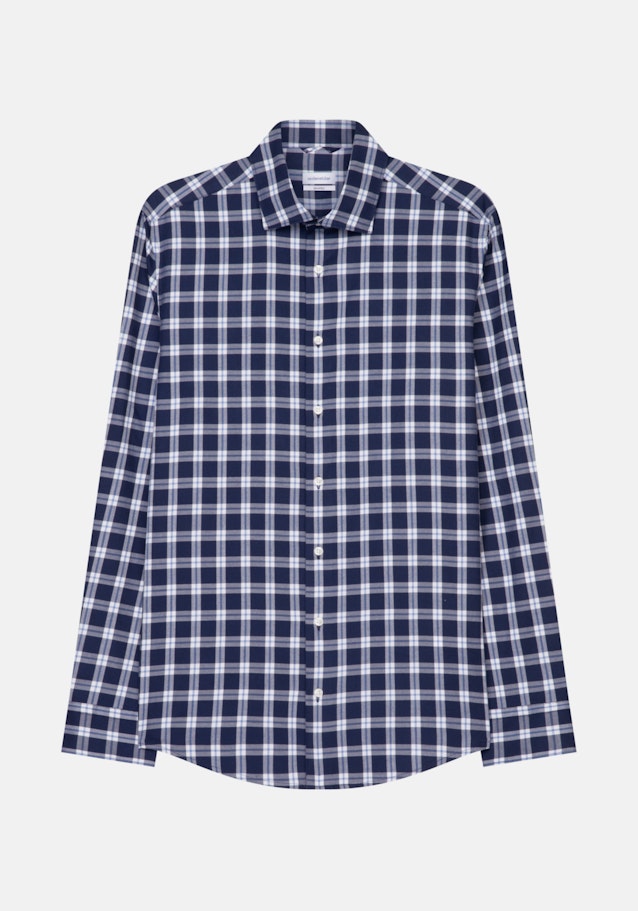 Shaped Business Shirt Check in Dark Blue | Seidensticker Onlineshop
