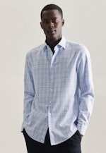 Shaped Business Hemd Karo in Hellblau |  Seidensticker Onlineshop