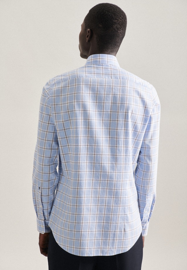 Shaped Business Hemd Karo in Hellblau |  Seidensticker Onlineshop