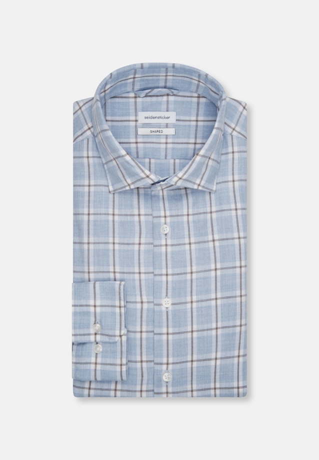 Shaped Business Hemd Karo in Hellblau |  Seidensticker Onlineshop