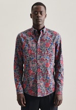 Shaped Business Hemd Druck in Grau |  Seidensticker Onlineshop