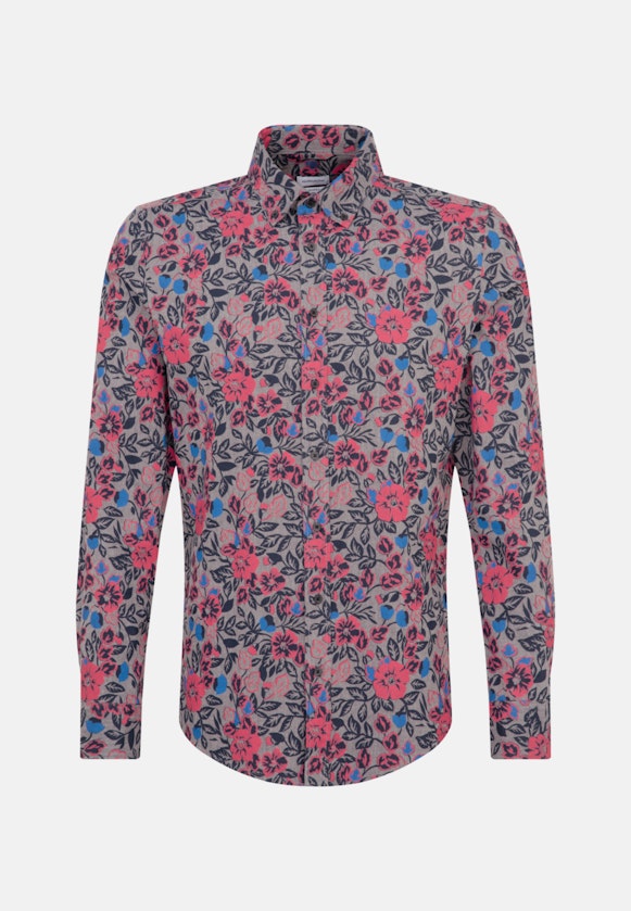 Shaped Business Hemd Druck in Grau |  Seidensticker Onlineshop