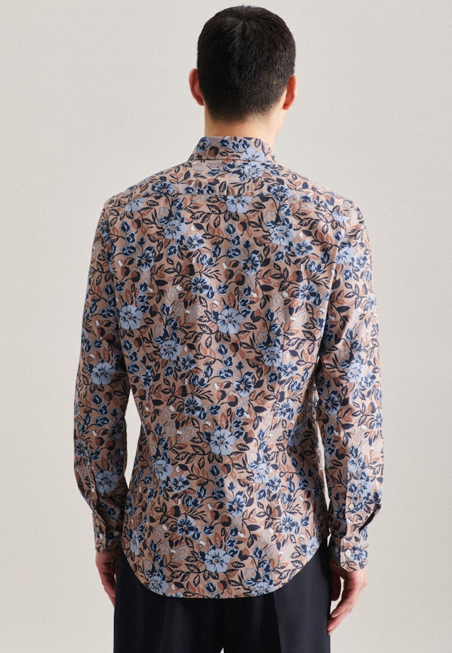 Shaped Chemise d'affaires Imprimé in Marron |  Seidensticker Onlineshop