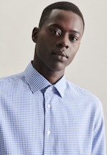 X-Slim Business Hemd Karo in Hellblau |  Seidensticker Onlineshop