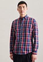 X-Slim Chemise d'affaires carreaux in Bleu Foncé |  Seidensticker Onlineshop