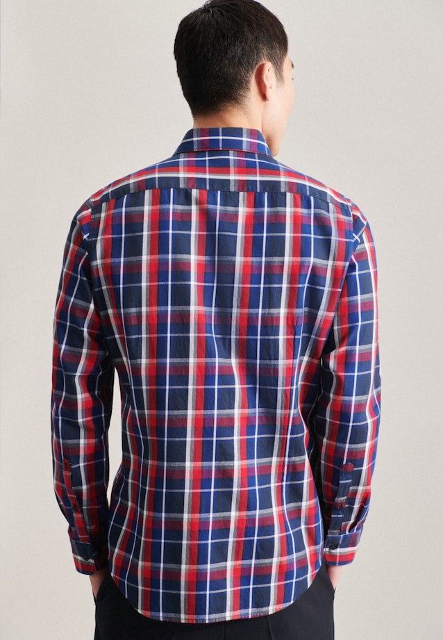 X-Slim Chemise d'affaires carreaux in Bleu Foncé |  Seidensticker Onlineshop