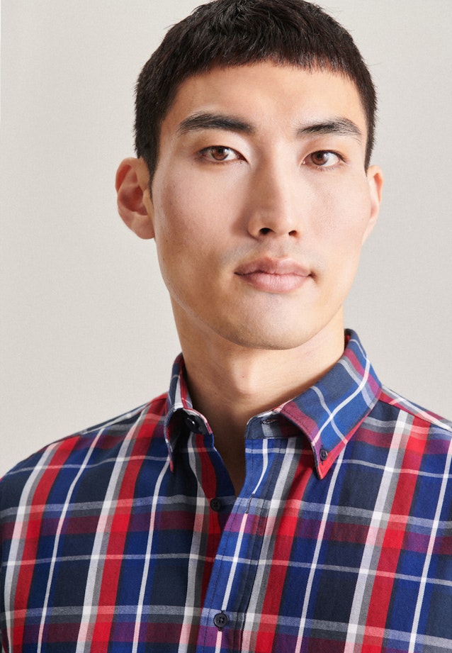 X-Slim Chemise d'affaires carreaux in Bleu Foncé |  Seidensticker Onlineshop