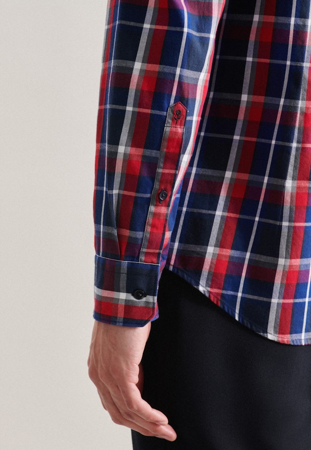 X-Slim Chemise d'affaires carreaux in Bleu Foncé |  Seidensticker Onlineshop