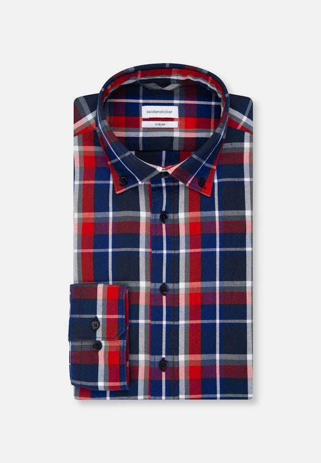 X-Slim Chemise d'affaires carreaux in Bleu Foncé |  Seidensticker Onlineshop