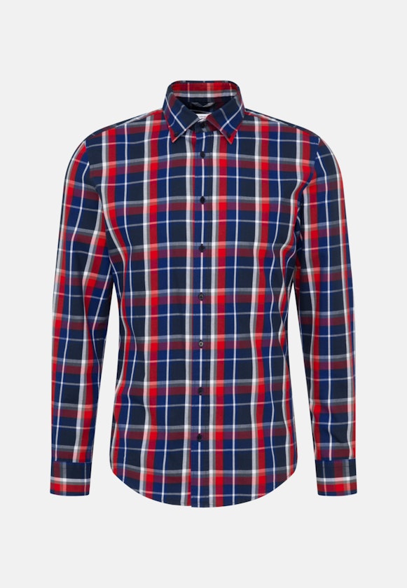 X-Slim Chemise d'affaires carreaux in Bleu Foncé |  Seidensticker Onlineshop