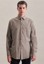 Regular Business Hemd Streifen in Braun |  Seidensticker Onlineshop