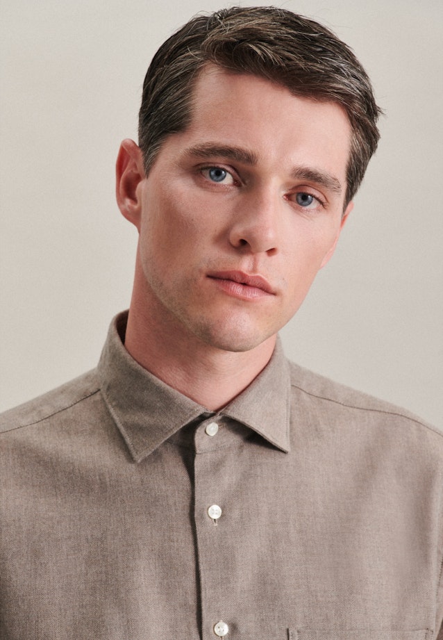 Regular Business Hemd Streifen in Braun |  Seidensticker Onlineshop