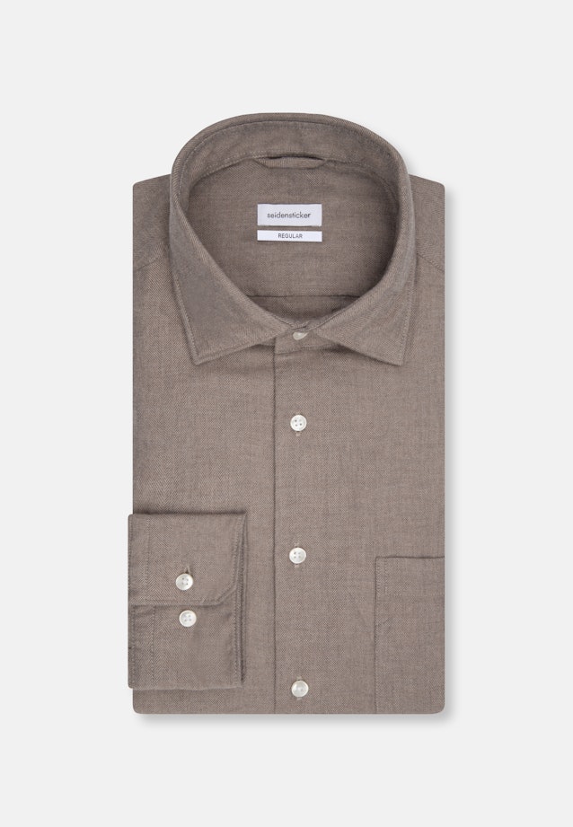 Regular Business Hemd Streifen in Braun |  Seidensticker Onlineshop