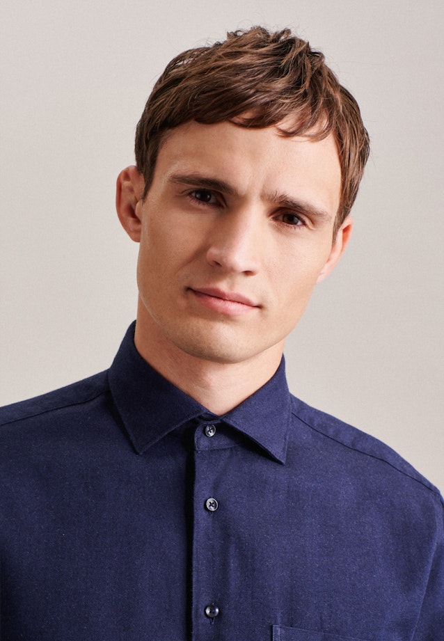 Regular Business Hemd Streifen in Dunkelblau |  Seidensticker Onlineshop