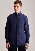 Regular Business Hemd Streifen in Dunkelblau |  Seidensticker Onlineshop