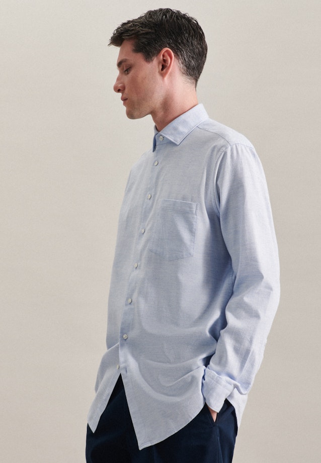 Regular Chemise d'affaires rayures in Bleu Clair |  Seidensticker Onlineshop