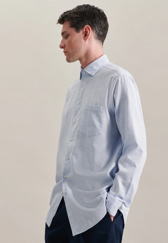 Regular Business Hemd Streifen in Hellblau |  Seidensticker Onlineshop