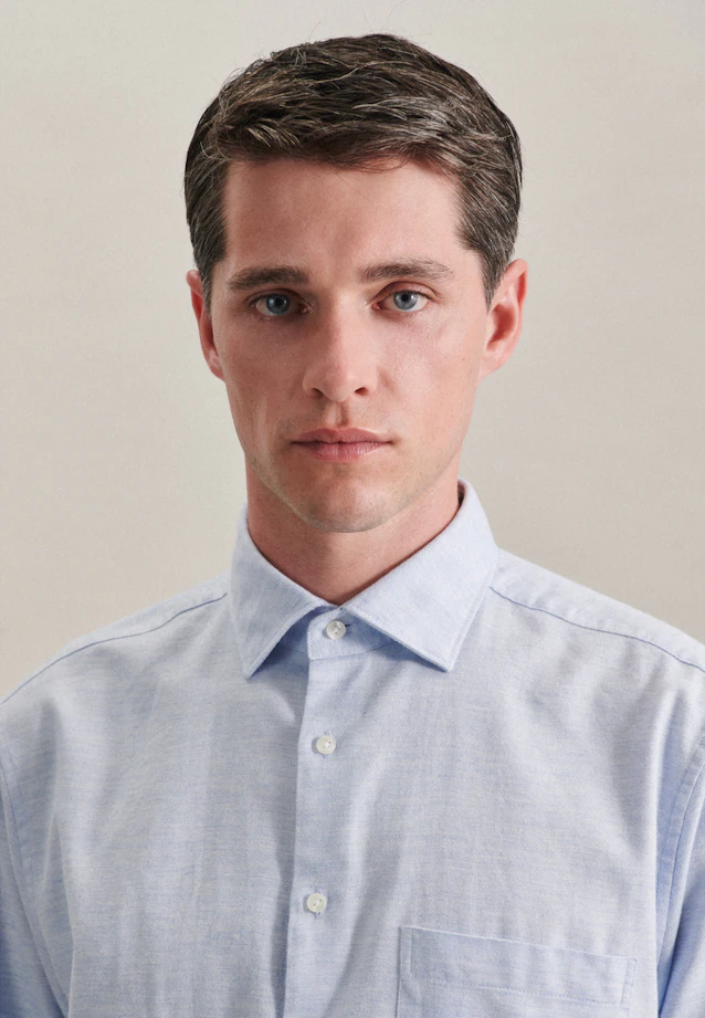 Regular Business Hemd Streifen in Hellblau |  Seidensticker Onlineshop