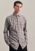 Regular Business shirt Check in Brown |  Seidensticker Onlineshop