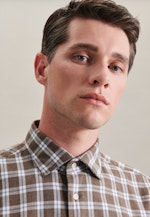 Regular Business shirt Check in Brown |  Seidensticker Onlineshop