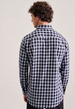 Regular Chemise d'affaires carreaux in Bleu Foncé |  Seidensticker Onlineshop