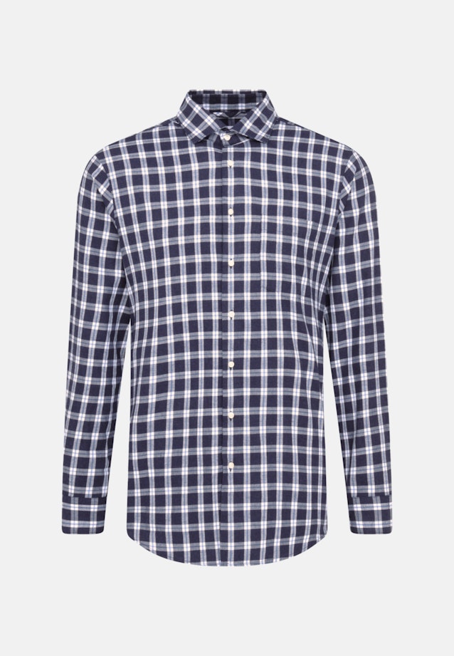 Regular Chemise d'affaires carreaux in Bleu Foncé |  Seidensticker Onlineshop