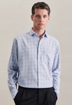 Regular Business Hemd Karo in Hellblau |  Seidensticker Onlineshop