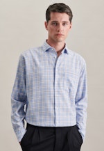 Regular Business Hemd Karo in Hellblau |  Seidensticker Onlineshop