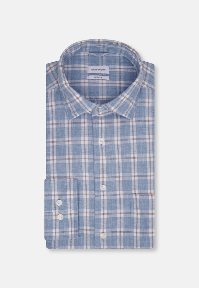 Regular Business Hemd Karo in Hellblau |  Seidensticker Onlineshop