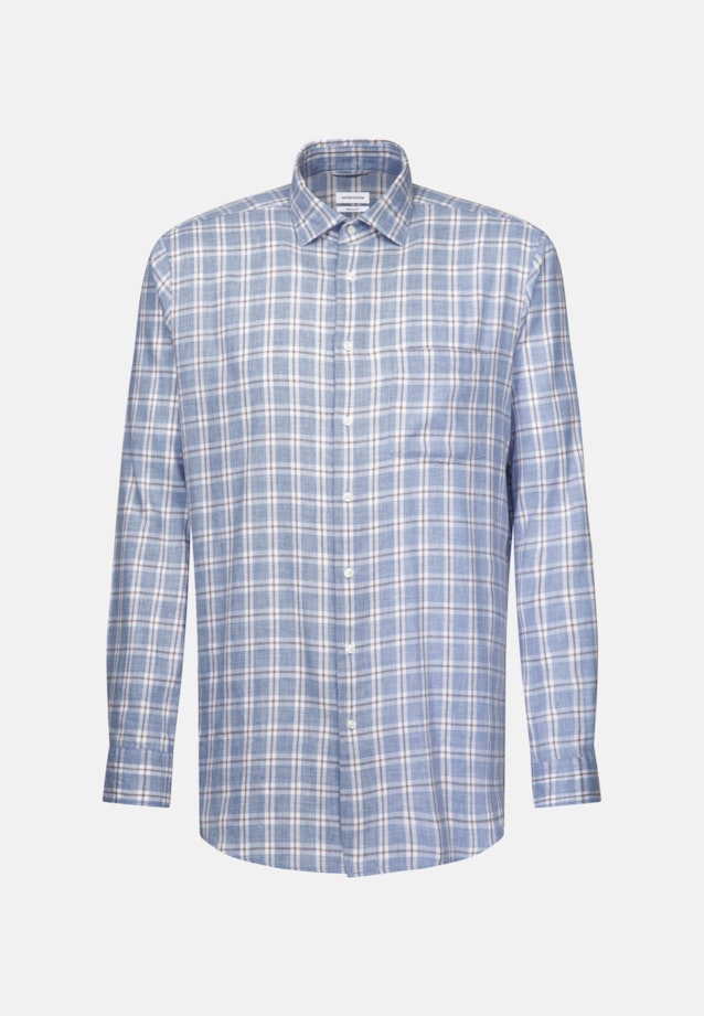 Regular Business Hemd Karo in Hellblau |  Seidensticker Onlineshop