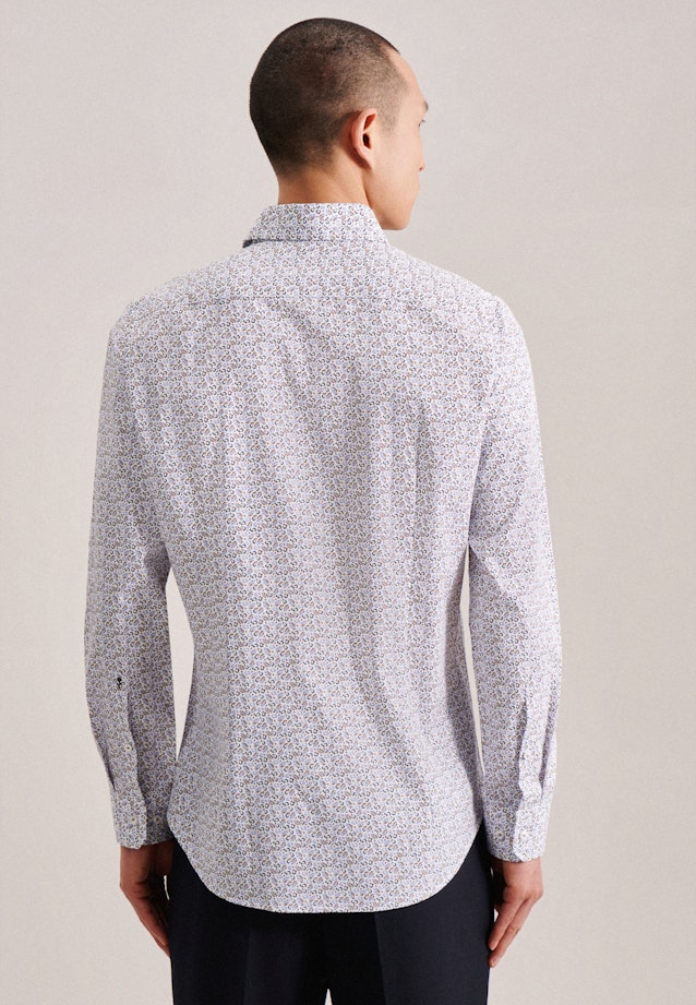 Slim Business Hemd Druck in Braun |  Seidensticker Onlineshop