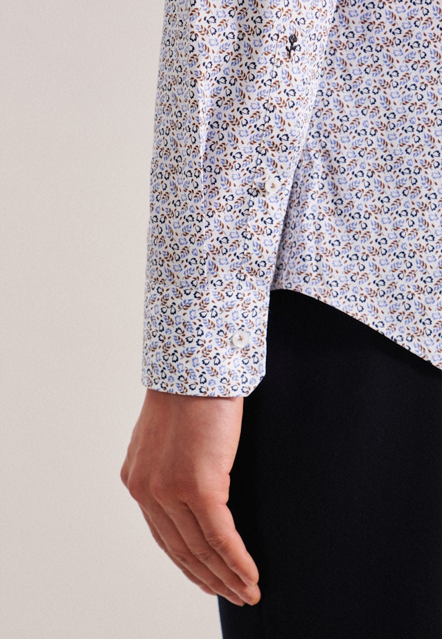 Slim Business Hemd Druck in Braun |  Seidensticker Onlineshop