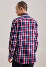 Flanell Business Hemd in Regular mit Button-Down-Kragen in Dunkelblau |  Seidensticker Onlineshop