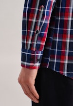 Regular Chemise d'affaires carreaux in Bleu Foncé |  Seidensticker Onlineshop