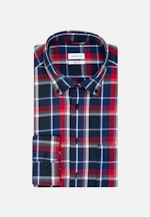 Flanell Business Hemd in Regular mit Button-Down-Kragen in Dunkelblau |  Seidensticker Onlineshop