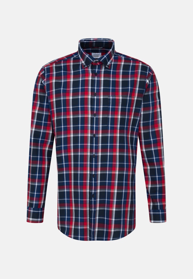 Business Shirt in Regular with Button-Down-Collar in Dark Blue |  Seidensticker Onlineshop