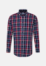 Flanell Business Hemd in Regular mit Button-Down-Kragen in Dunkelblau |  Seidensticker Onlineshop