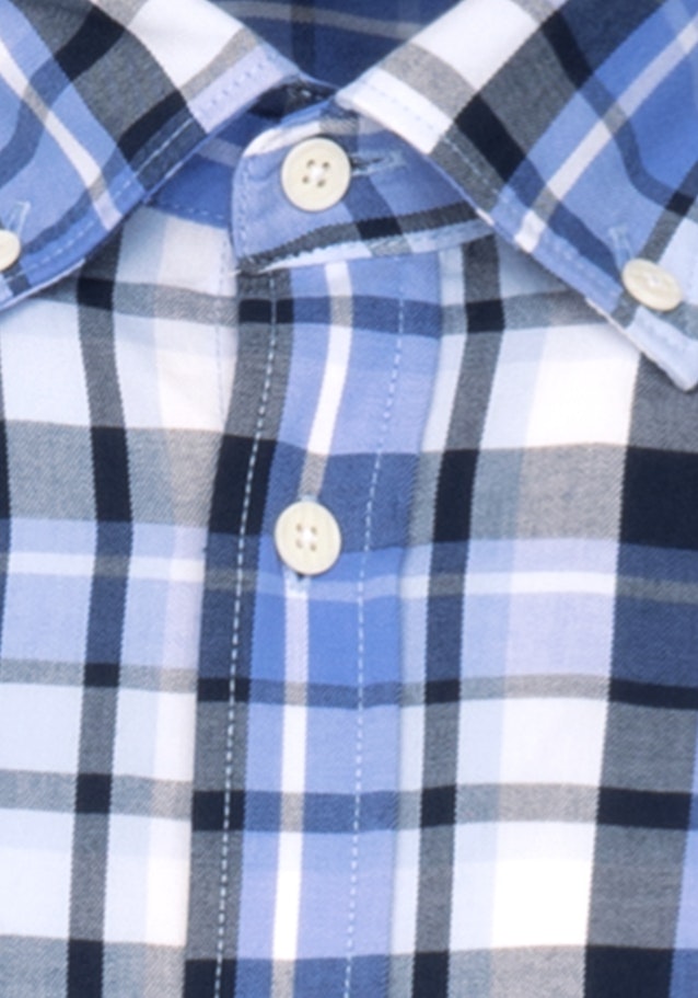 Flanell Business Hemd in Regular mit Button-Down-Kragen in Hellblau |  Seidensticker Onlineshop