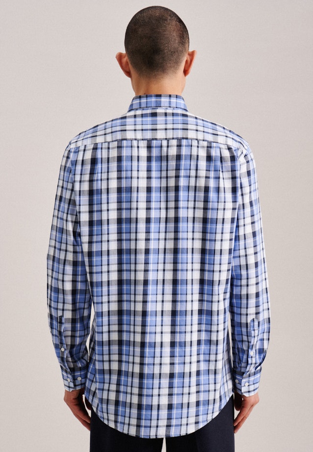 Regular Business Hemd Karo in Hellblau |  Seidensticker Onlineshop