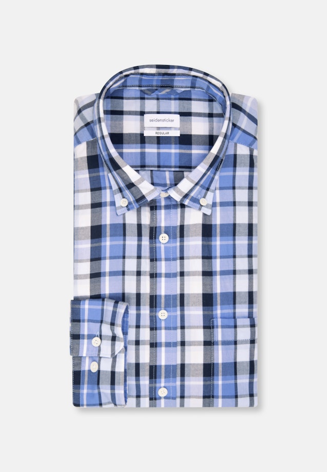 Regular Business Hemd Karo in Hellblau |  Seidensticker Onlineshop